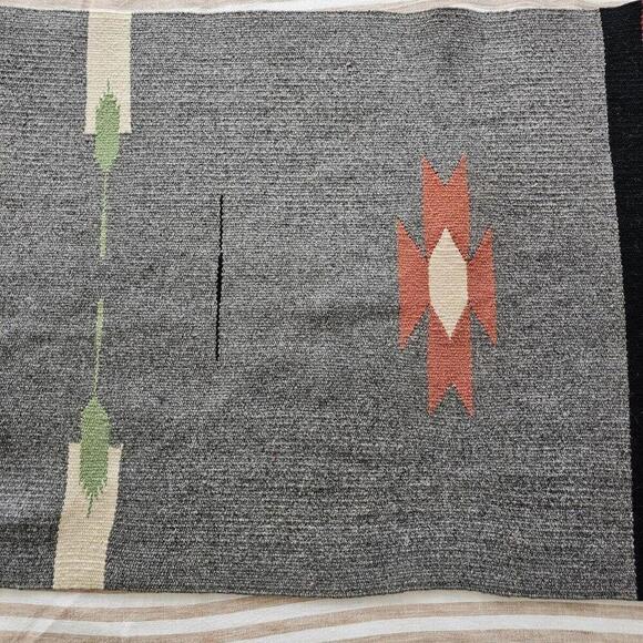 Vintage Antique Native American Handwoven Tapestry Wall Hanging Runner 55"x18" - Picture 11 of 15